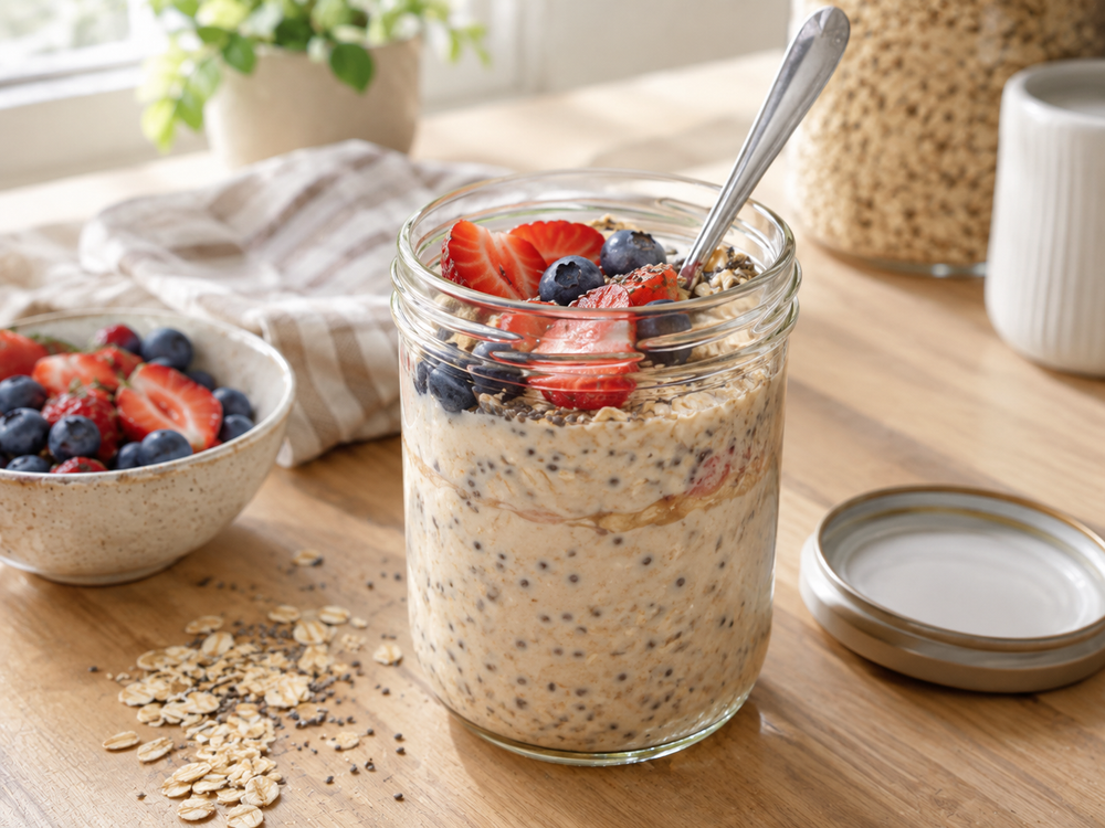 Vanilyalı Protein Overnight Oats
